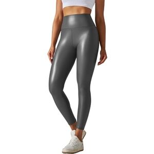 Yogalicious Faux Leather Leggings Lady Love Ankle Tight Size Small New NWT